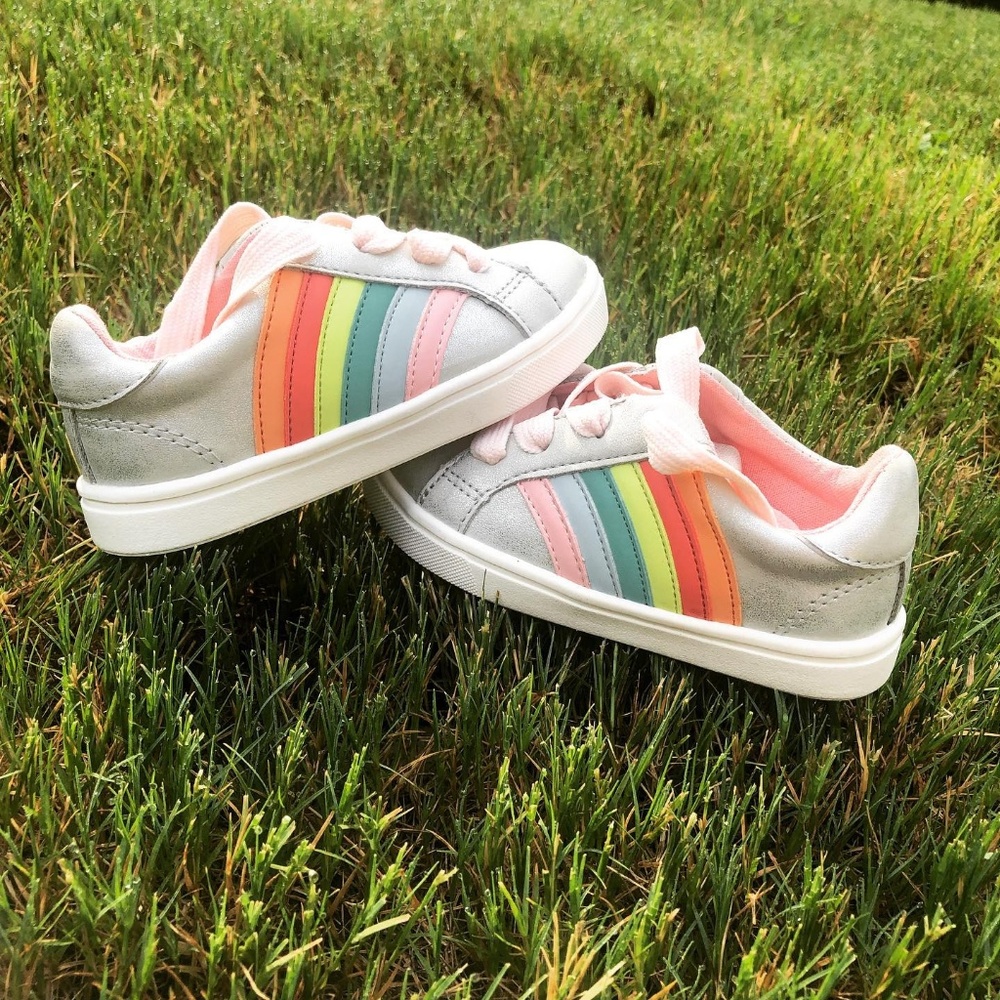 Toddler girls rainbow sneakers
